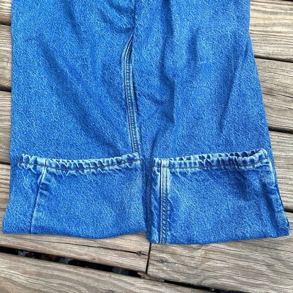 Carhartt Flannel Lined Blue Jeans Mens 36x34 Regular Fit Blue Plaid Lining - Picture 12 of 16